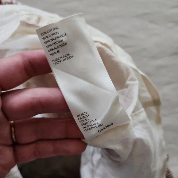 Anthropologie Georgina floral maroon cream dress flowy midi womens small - Picture 14 of 14